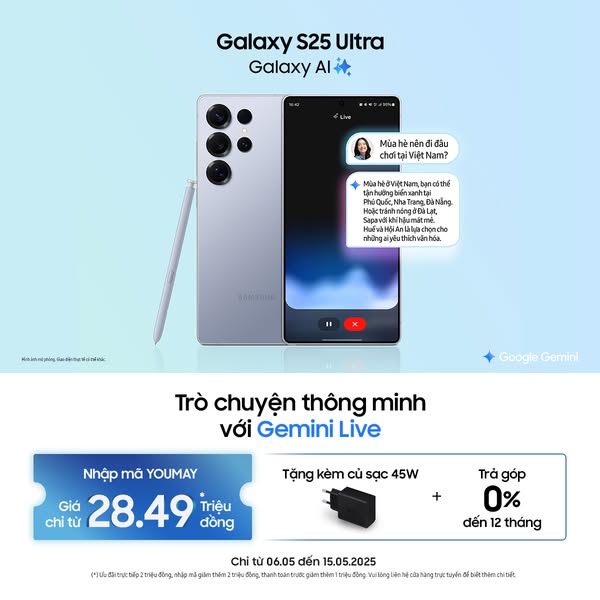 Nhập YOUMAY nhận deal Galaxy S25 Ultra