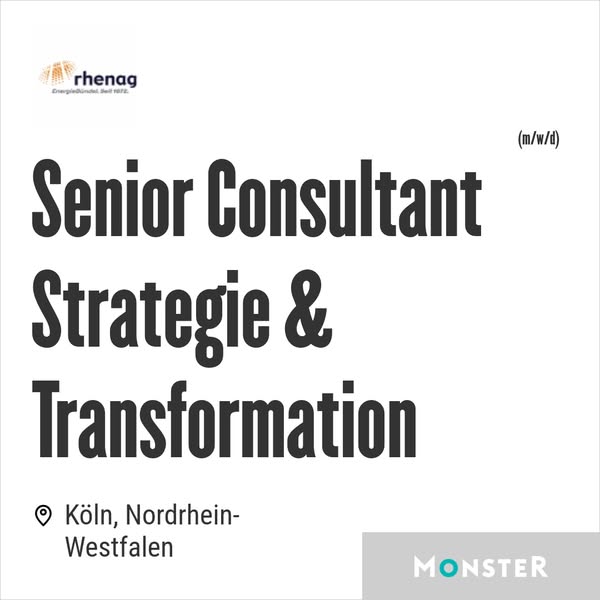 Senior Consultant Strategie & Transformation