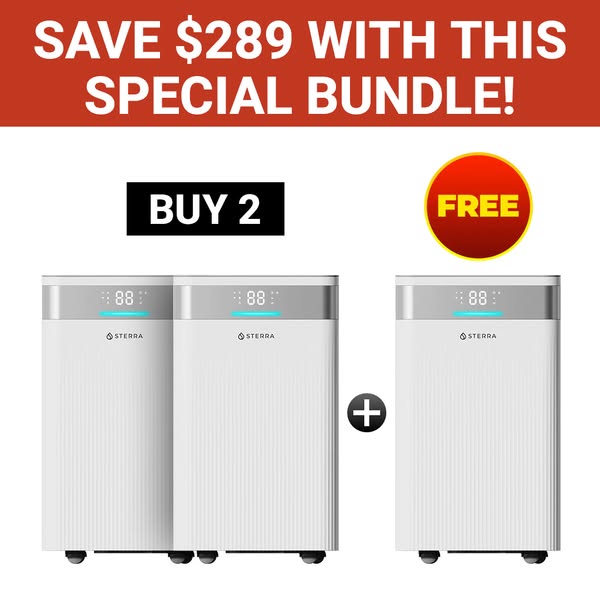 Buy 2 Get 1 Dehumidifier - 2 Sterra Ray™ Dehumidifiers + 1 FREE Sterra
