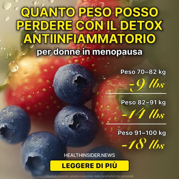 Detox antinfiammatorio per donne in menopausa