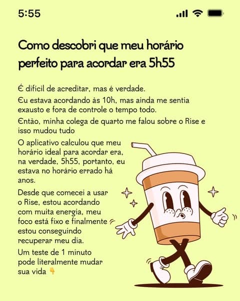 Torne-se uma pessoa que acorda cedo ⛅️