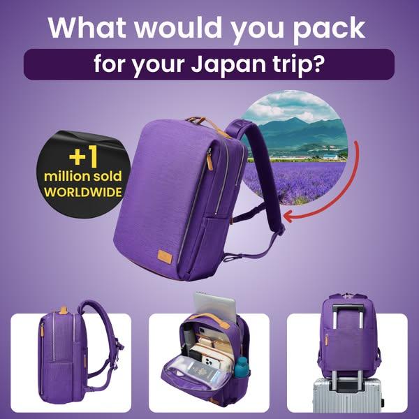 The Perfect Backpack for Your Japan Lavender Trip — 10+ Smart Pockets Included