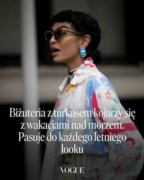 Biżuteria z turkusem kojarzy się z wakacjami nad morzem. Pasuje do każdego letniego looku