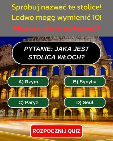 Zgadnij stolice świata: Większość ludzi ponosi sromotną porażkę