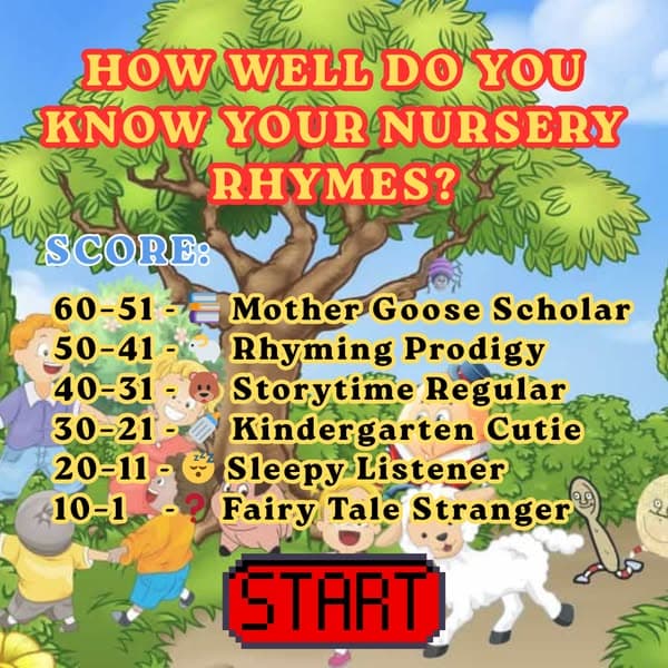 The Ultimate Nursery Rhyme Quiz
