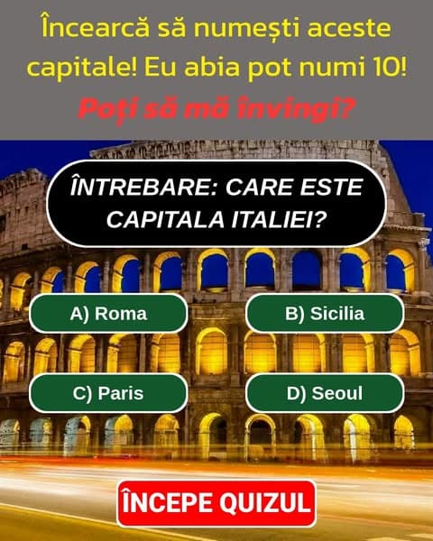 Ghiciți capitalele lumii: Majoritatea oamenilor eșuează lamentabil