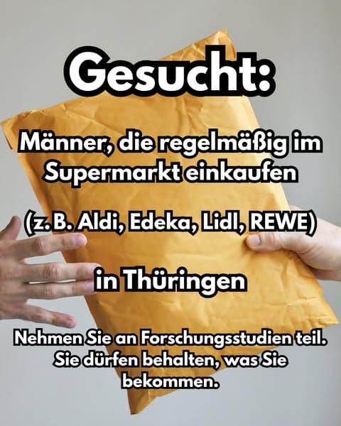 Wir suchen: Männer in Thüringen! Alles, was Sie erhalten, gehört Ihnen!