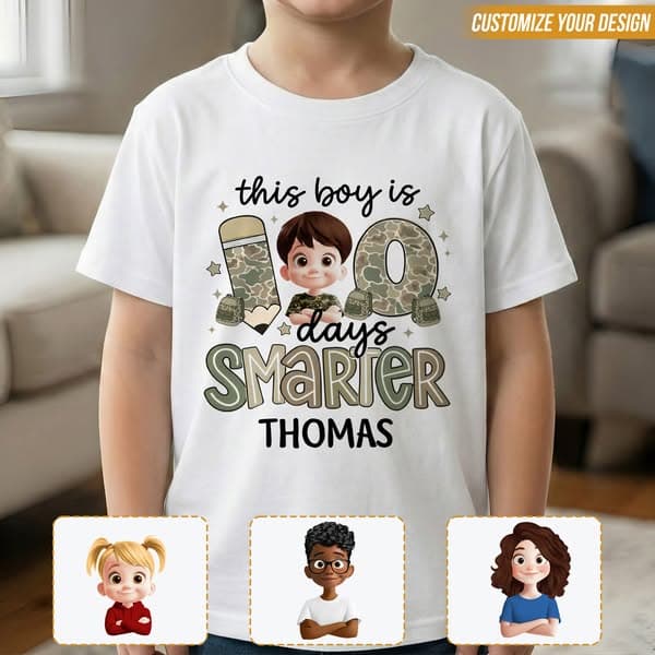 100 Days Smarter - Personalized Shirt