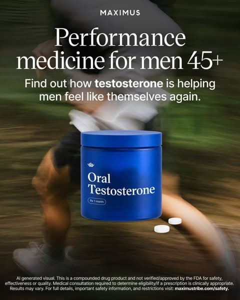 Testosterone declines by 1% every year after 30