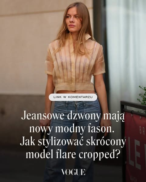 Jeansowe dzwony mają nowy modny fason. Jak stylizować skrócony model flare cropped?
