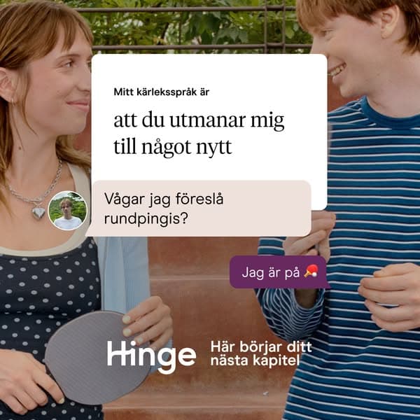 Registrera dig på Hinge idag.