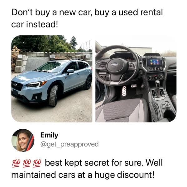 Buy a Used Rental & Save
