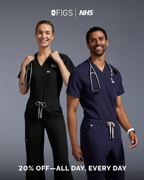 FIGS | NHS—20% OFF. EVERYTHING. FOREVER.