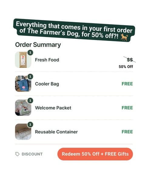 Vet-Developed Peace of Mind: 50% Off The Farmerโs Dog