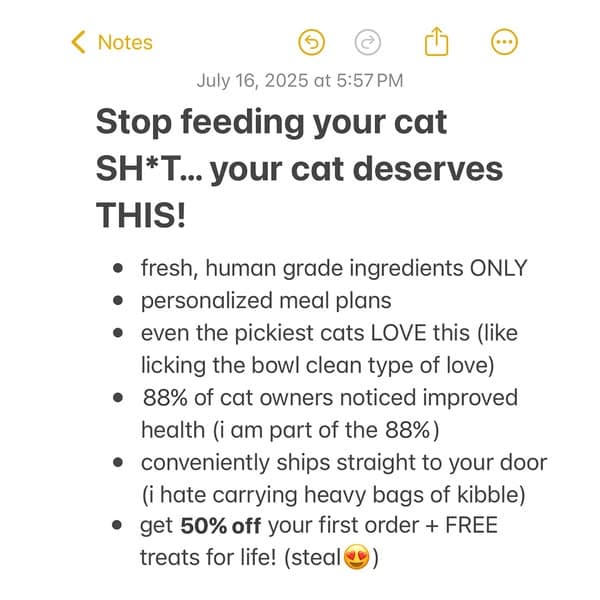 Human-Grade Fresh Cat Food
