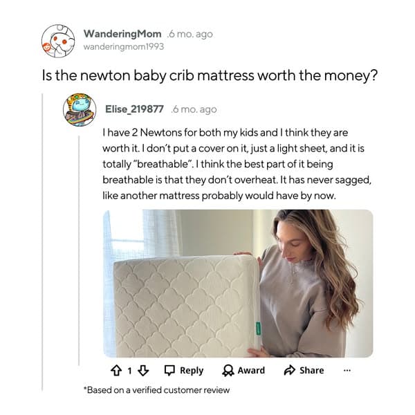 Breathable, washable crib mattress