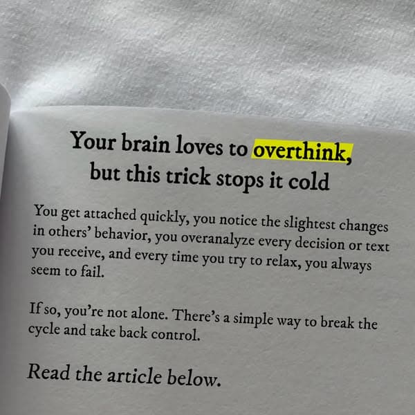 Your brain loves to overthink, but this trick stops it cold