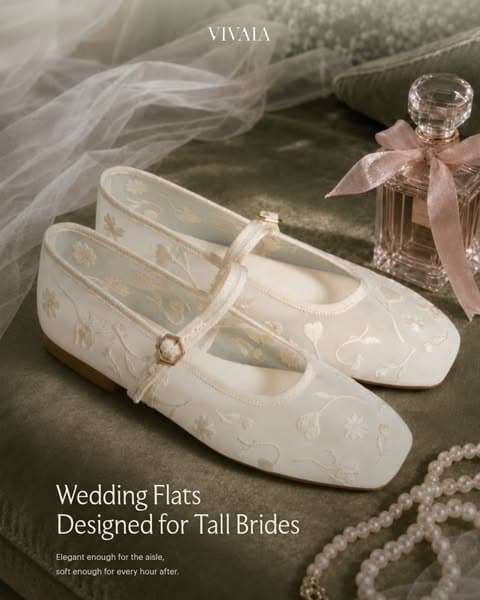 Tall Bride? Meet Your Wedding Flats.