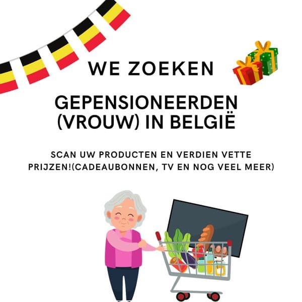 We zoeken gepensioneerde vrouwen in België. Ontvang uw eerste beloningen!