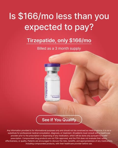 Tirzepatide Plan for $166 per Month