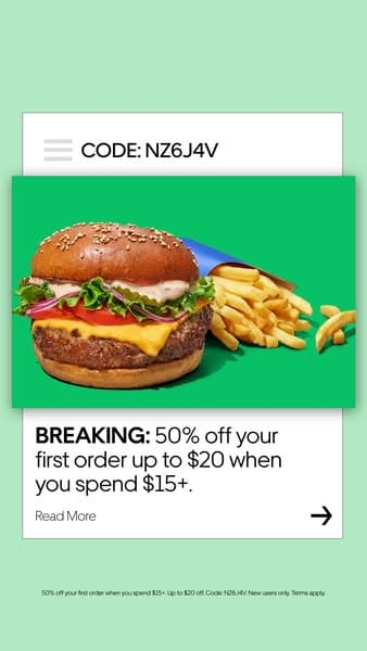 50% off your first order