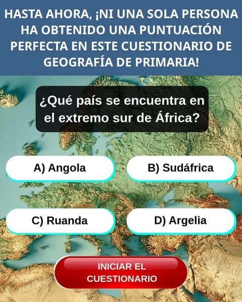 ¿Puedes aprobar un examen de Geografía de Primaria? 🌍