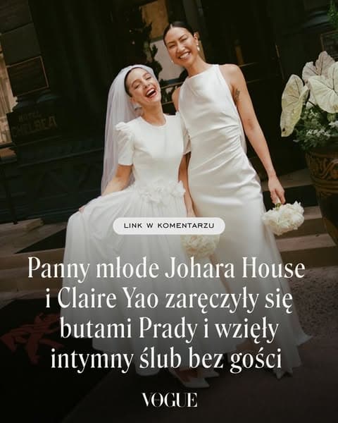Johara House i Claire Yao zaręczyły się butami Prady i wzięły intymny ślub bez gości