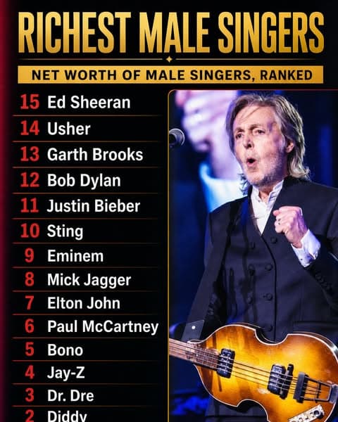 The Top Singers, Ranked By Wealth