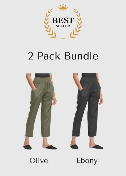 Linen Transitional Pants Best Sellers 2 Color Bundle