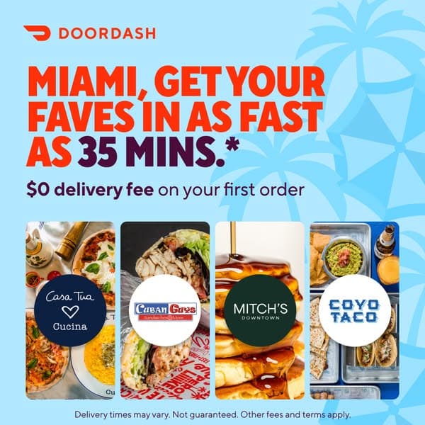 Get fast delivery, Miami