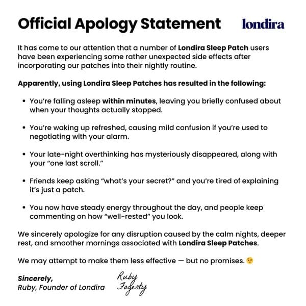 Official Apology Statement