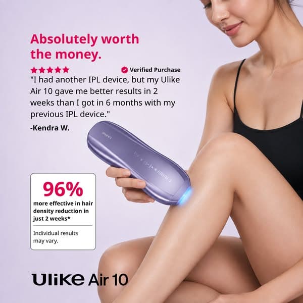 Say Goodbye to Hair - Shop Ulike Air10’s Fast & Painless Hair Removal Now!