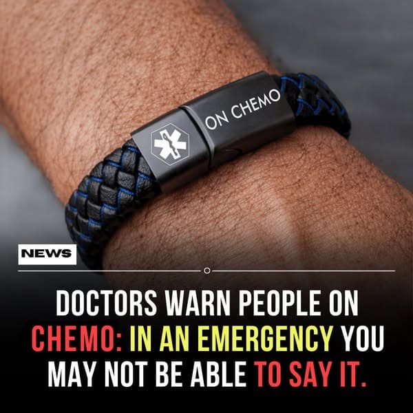 Men’s On Chemo Medical Alert Bracelet