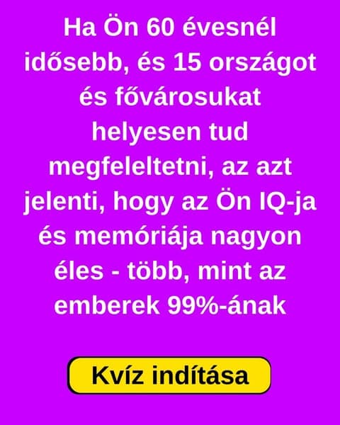 Azt hiszed, minden fővárost ismersz? Töltsd ki a kvízt 👉