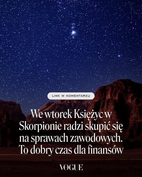 We wtorek Księżyc w Skorpionie radzi skupić się na sprawach zawodowych. To dobry czas dla finansów