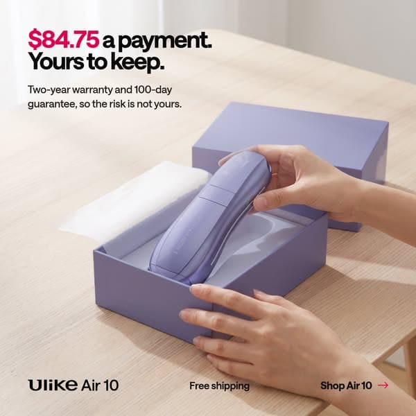 Say Goodbye to Hair - Shop Ulike Air10’s Fast & Painless Hair Removal Now!