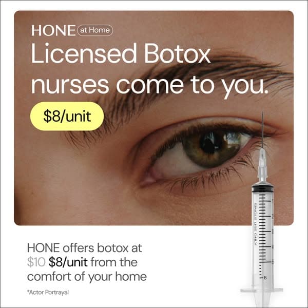 Concierge botox for $8/unit