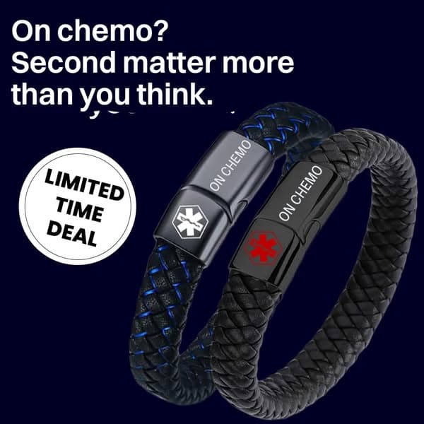 Men’s On Chemo Medical Alert Bracelet