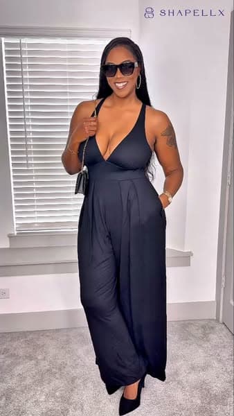 Deep Plunge Built-In Shaping Jumpsuit