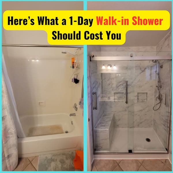 Here’s What a 1-Day Walk-in Shower Should Cost You