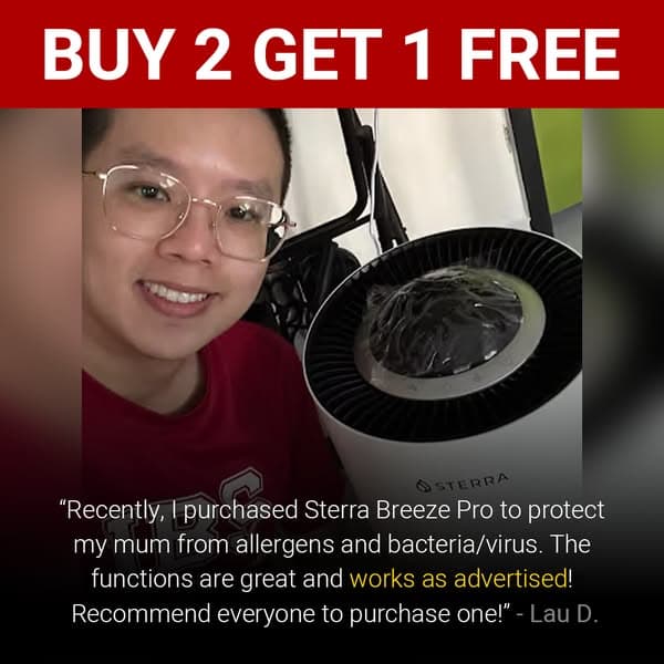 Buy 2 Get 1 Air Purifier - 2 Sterra Breeze Pro™ Air Purifiers + 1 FREE
