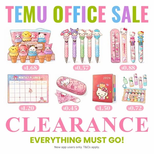 TEMU’s office sale is on