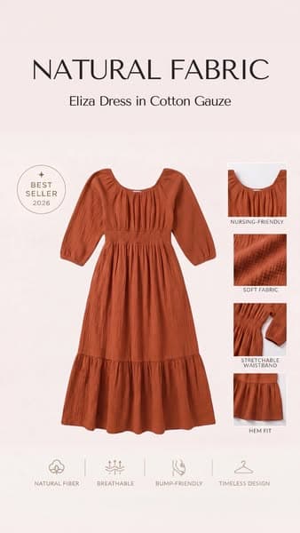 Eliza Dress For Maternity and Postpartum