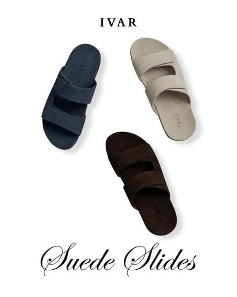 IVAR® Suede Slides