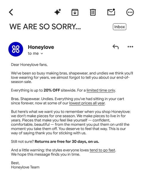End of Season Sale: Up to 20% Off Sitewide LIMITED TIME
