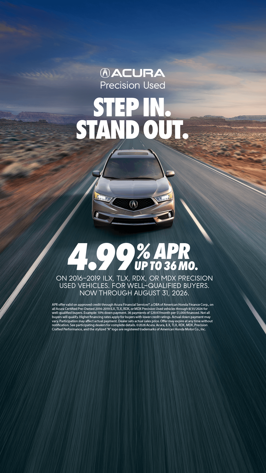 Own a Precision Used Acura