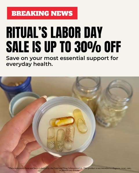 Shop up to 30% off Ritual products during our Labor Day Sale!