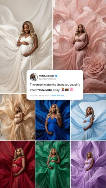 🔥 Perfect maternity photos in seconds
