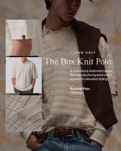 NEW | Grid Box Knit Polo