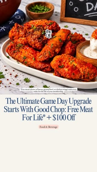 Get FREE Meat + $100 Off w/ Code BWG100TQE